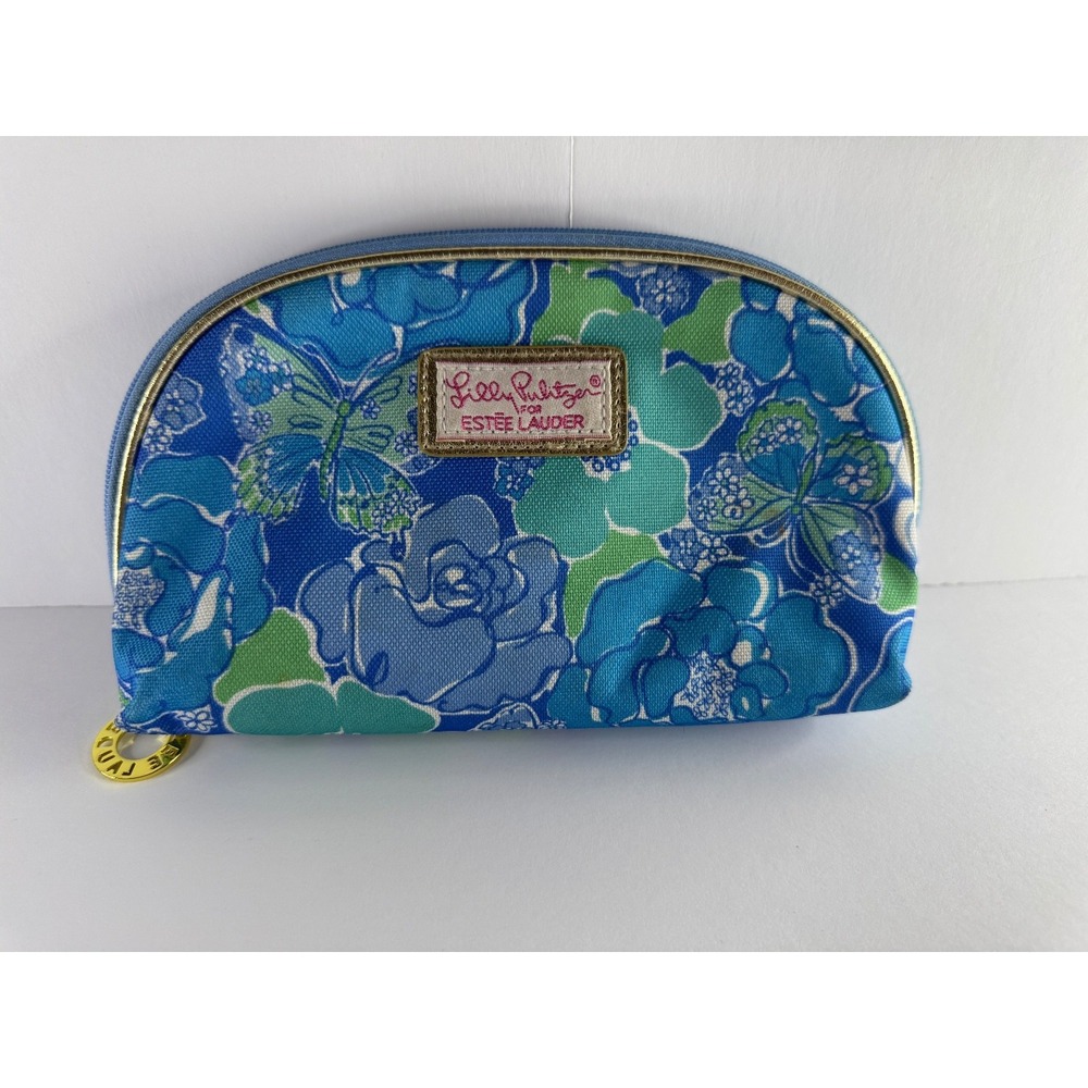 Lilly Pulitzer for Estée Lauder Women Floral Zip Pouch Makeup Case Bag